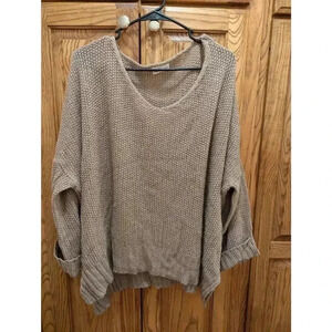Women's oversized beige knit sweater by In Bloom (M/L)